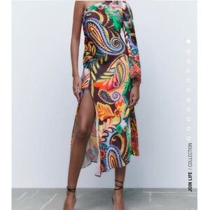 Zara | Dresses | Zara Limited Edition Floral Knit Dress | Poshmark